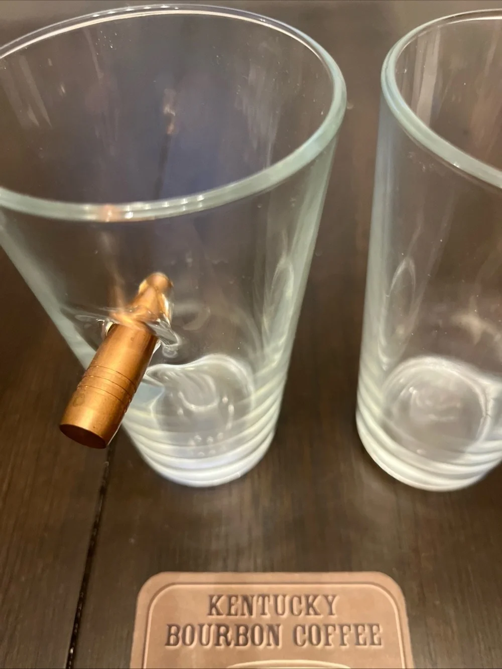 Bullet Shot Glasses Duo with Copper Bullet Detail